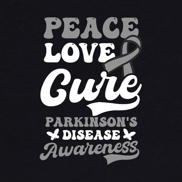 Parkinsons Awareness Shirt | Peace Love Cure by Gawkclothing